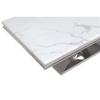 Pemberly Row Contemporary Silver Square Faux Marble End Table view 3