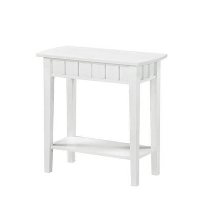 Pemberly Row Modern/Contemporary End Table in White Wood Finish