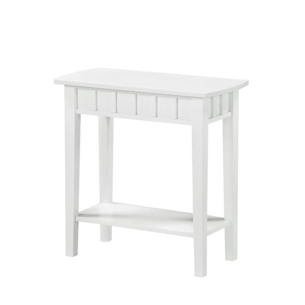 Pemberly Row Modern/Contemporary End Table in White Wood Finish