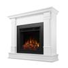 Bowery Hill Contemporary Solid Wood Electric Fireplace, 48 in x 13 in x 41 in, White Finish, Infrared LED Technology, Adjustable Thermostat, Remote Control, Living Room Indoor Heating view 3