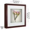 Americanflat 12x12 Shadow Box Frame with Shatter-Resistant Glass - Use as 10x10 Frame with Mat or 12x12 Without Mat - Silhouette Collection - Mahogany with Soft Felt Back view 2