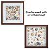 Americanflat 12x12 Shadow Box Frame with Shatter-Resistant Glass - Use as 10x10 Frame with Mat or 12x12 Without Mat - Silhouette Collection - Mahogany with Soft Felt Back view 4