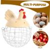 Zerodeko Creative Chicken-shaped Egg Storage Basket Multi-function Iron Art Container for Fruits and Eggs Random Color and Stylish Household Organizer view 2