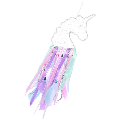 1pc Catcher Indoor Pendant Dreamcatcher Adornment Light Kids Decor Hanging Dream Catcher Tassel Trim Home Decor Unicorn Lamp Girl Ornament Household