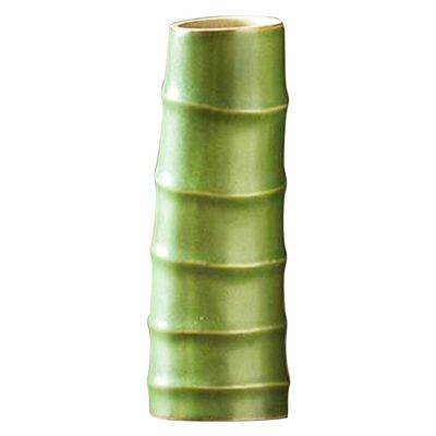 BESTOYARD Ceramic Bamboo Vase Decor for Home Wood Flower Vase Flower Arrangement Vase Home Decoration Vase Wall Vases for Flowers Volcano Imitation Bamboo Flower Container Ceramics, 15.5x5.5cm, Green