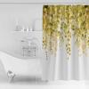 Double Love Watercolor PlantsBathroom Curtain 78 Inch Shower Curtain with Hooks, Waterproof Polyester Bath Curtain Washable Bathtub Curtain Retro Spring Yellow Eucalyptus Leaves 54''x 78'' view 2