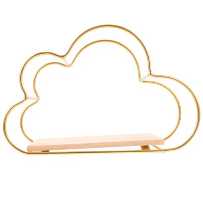 PRETYZOOM Nordic Style Floating Shelf Wall Mount Display Rack Cloud Shape for Living Home Organization