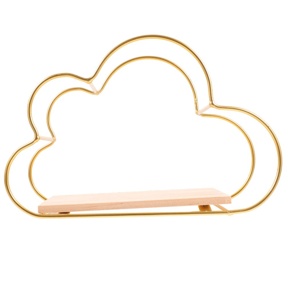 PRETYZOOM Nordic Style Floating Shelf Wall Mount Display Rack Cloud Shape for Living Home Organization