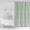 Double Love Green FloralBathroom Curtain 72 Inch Shower Curtain with Hooks, Waterproof Polyester Bath Curtain Washable Bathtub Curtain Spring Summer Modern Geometric Plant 72''x 72'' view 2