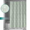 Double Love Green FloralBathroom Curtain 72 Inch Shower Curtain with Hooks, Waterproof Polyester Bath Curtain Washable Bathtub Curtain Spring Summer Modern Geometric Plant 72''x 72'' view 4