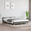WEMYUFURN Bed Frame with Headboard Dark Gray 59.8"x79.9" Queen Fabric, Bed Frame, Bedstead, Bedroom Furniture Modern Design for a Comfortable and Stylish Bedroom view 1