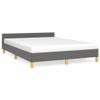 WEMYUFURN Bed Frame with Headboard Dark Gray 59.8"x79.9" Queen Fabric, Bed Frame, Bedstead, Bedroom Furniture Modern Design for a Comfortable and Stylish Bedroom view 3