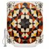 Double Love Orange BlackBathroom Curtain 84 Inch Shower Curtain with Hooks, Waterproof Polyester Bath Curtain Washable Bathtub Curtain Geometric Abstract Contemporary Flower 72''x 84'' view 3