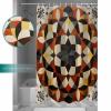 Double Love Orange BlackBathroom Curtain 84 Inch Shower Curtain with Hooks, Waterproof Polyester Bath Curtain Washable Bathtub Curtain Geometric Abstract Contemporary Flower 72''x 84'' view 4