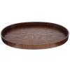 BESTOYARD Solid Wood Oval Dinner Plate 12x7 Inch Delicate Wood Plate Decorative Tray Bread Breakfast Food Key Tray Dessert Dish Food Serving Tray Tea Coffee Tray Round Coffee Cup Wooden, 30X18X2.5CM view 1