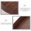 BESTOYARD Solid Wood Oval Dinner Plate 12x7 Inch Delicate Wood Plate Decorative Tray Bread Breakfast Food Key Tray Dessert Dish Food Serving Tray Tea Coffee Tray Round Coffee Cup Wooden, 30X18X2.5CM view 3