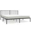 WEMYUFURN Metal Bed Frame with Headboard Black 72"x83.9", Bed Frame, Bedstead, Bedroom Furniture Modern Design for a Comfortable and Stylish Bedroom view 3