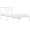 WEMYUFURN Metal Bed Frame with Headboard White 39.4"x78.7", Bed Frame, Bedstead, Bedroom Furniture Modern Design for a Comfortable and Stylish Bedroom view 4