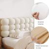 XILYZMO Upholstered Wall Panels, Wall Mounted Headboard Queen, Backrest Positioning Support Bolster Cushion, Soundproof Peel Stick Dorm Bed Headboard for Watching TV Gaming(B-Off-White,160x60cm) view 2