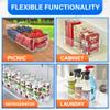 Lifemaster Multi-purpose Refrigerator Bins - 14 pieces Usable and Stackable Design Fridge Bin Organizer with Easy Grip Handles - Clear view 4