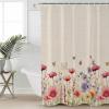 Double Love Floral BotanicalBathroom Curtain 78 Inch Shower Curtain with Hooks, Waterproof Polyester Bath Curtain Washable Bathtub Curtain Farmhouse Wildflower Garden Herb 72''x 78'' view 1
