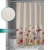 Double Love Floral BotanicalBathroom Curtain 78 Inch Shower Curtain with Hooks, Waterproof Polyester Bath Curtain Washable Bathtub Curtain Farmhouse Wildflower Garden Herb 72''x 78'' view 4