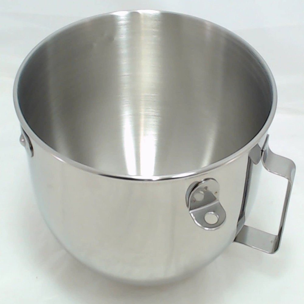Replacement For Compatible With Mixer 5 QT S.S. Bowl w/handle KN25PBH, AP3968485, 9707678, W10716820