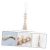 ABOOFAN 2pcs Boho Style Hanging String Wall Hanging Adornment Rustic Decorations Home Decoration Coastal Seaside Decor Spiral Shells Natural Fringe Wood Country Style Beach Bag, 25x1.6x1.6cm view 4