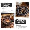 BIUDECO Retro Iron Tea Warmer Elegant Hollow Teapot Insulation Base for Home Office Use for Warming Tea Heating Food Stylish Japanese Design view 3