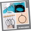 Amosfun 4pcs Scarf Organizer with Smooth Metal Rings Multi-Functional Tie Hanger for Scarves Belts Ties and Towels and Practical Closet Storage Black and White view 2