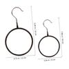 Amosfun 4pcs Scarf Organizer with Smooth Metal Rings Multi-Functional Tie Hanger for Scarves Belts Ties and Towels and Practical Closet Storage Black and White view 4