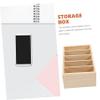 KICHOUSE Wood Desktop Storage Box 5 Grids for Phone Management view 2