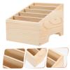 KICHOUSE Wood Desktop Storage Box 5 Grids for Phone Management view 4