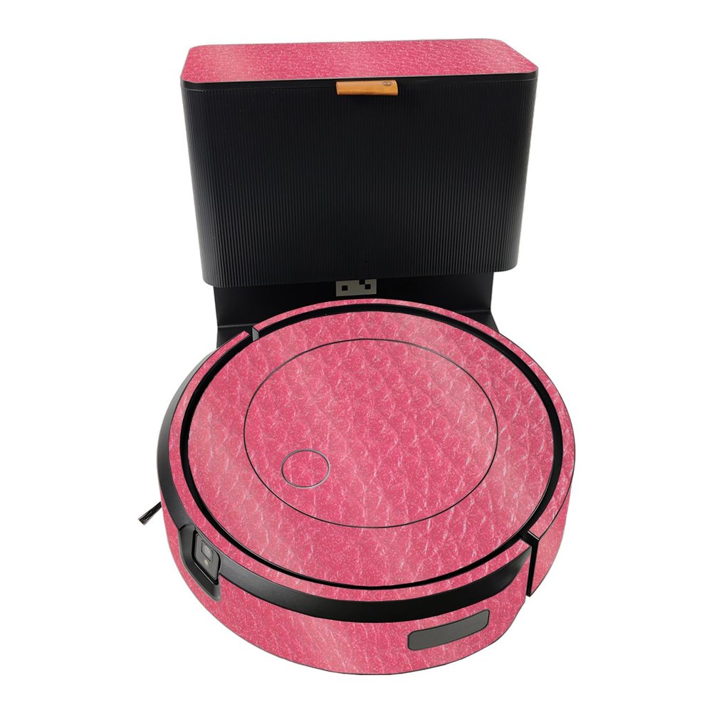 MightySkins Glossy Glitter Smart Home Skin Compatible with iRobot Roomba J5 Plus - Pink Pleather - Premium 3M Vinyl Protective Wrap Decal Cover - Easy to Apply | Crafted in The USA