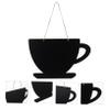 FUNOMOCYA 1pc Hanging Chalkboard Message Board for Crafting Weddings and Cafe Displays Design for Notifications and Decor view 4