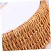Amosfun Handmade Basket for Home Decor Small Half Basket for Weddings Indoor Plants and Garden Display Unique Artisan Craftsmanship view 2