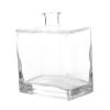 BESTOYARD Japanese Style Flat Vase Empty Diffuser Bottles Clear Vases Stick Diffuser Bottle Square Flower Vase Aroma Bottle Amber Reed Essential Oils Container Jars Glass Plant, 12.00X10.00X6.00CM view 1