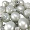 Pinnacle Peak Trading White Shiny and Matte Polish Glass 30mm Ball Bauble Ornaments 20 Piece Made in Poland 1.2 Inch view 1