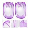 Zerodeko 2pcs Clothes Hampers for Laundry Folding Mesh Laundry Basket Home Supplies for College Apartment Hotel view 2