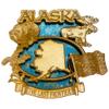 Alaska Wooden Magnet, The Last Frontier Magnetic Accessory, Rustic Fridge Decoration for Collectors, 3 by 2.75 Inches view 1