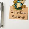 Alaska Wooden Magnet, The Last Frontier Magnetic Accessory, Rustic Fridge Decoration for Collectors, 3 by 2.75 Inches view 3