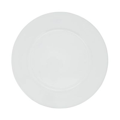 212 Main 13 in. Classic Design Round Charger Plates White - Set of 4