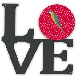 11.5 x 11.75 in. Macaw Love Metal Artwork Wall Decor