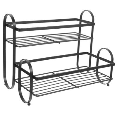SHOWERORO Organizer Shelf Seasoning Rack Condiment Organizer for Countertop Compact Storage