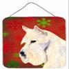 Scottish Terrier Red Snowflakes Holiday Christmas Aluminium Metal Wall Or Door Hanging Prints view 1
