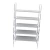 Amosfun Light Grey Metal Shoe Rack Organizer Space-Saving Shoe Shelf with Handle for Home Entryway and Bedroom Odorless Iron Design for Neat Storage view 1