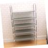 Amosfun Light Grey Metal Shoe Rack Organizer Space-Saving Shoe Shelf with Handle for Home Entryway and Bedroom Odorless Iron Design for Neat Storage view 2