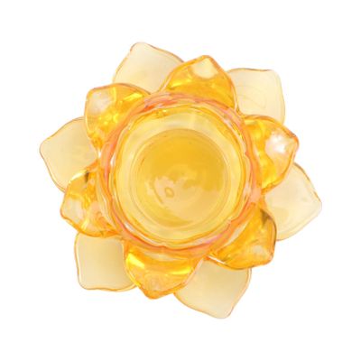 Holibanna Home Candlestick Crystal Lotus Candle Holder Elegant Decorative Stand for Table Display for Weddings Parties and Home Decor for Housewarming Christmas and Birthdays