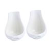 Zerodeko 2pcs Ceramic Spoon Rest White Utensils Holders for Clean and Elegant Dining for Home Restaurant and Hotel Use Keeps Spoons off The Table and view 1
