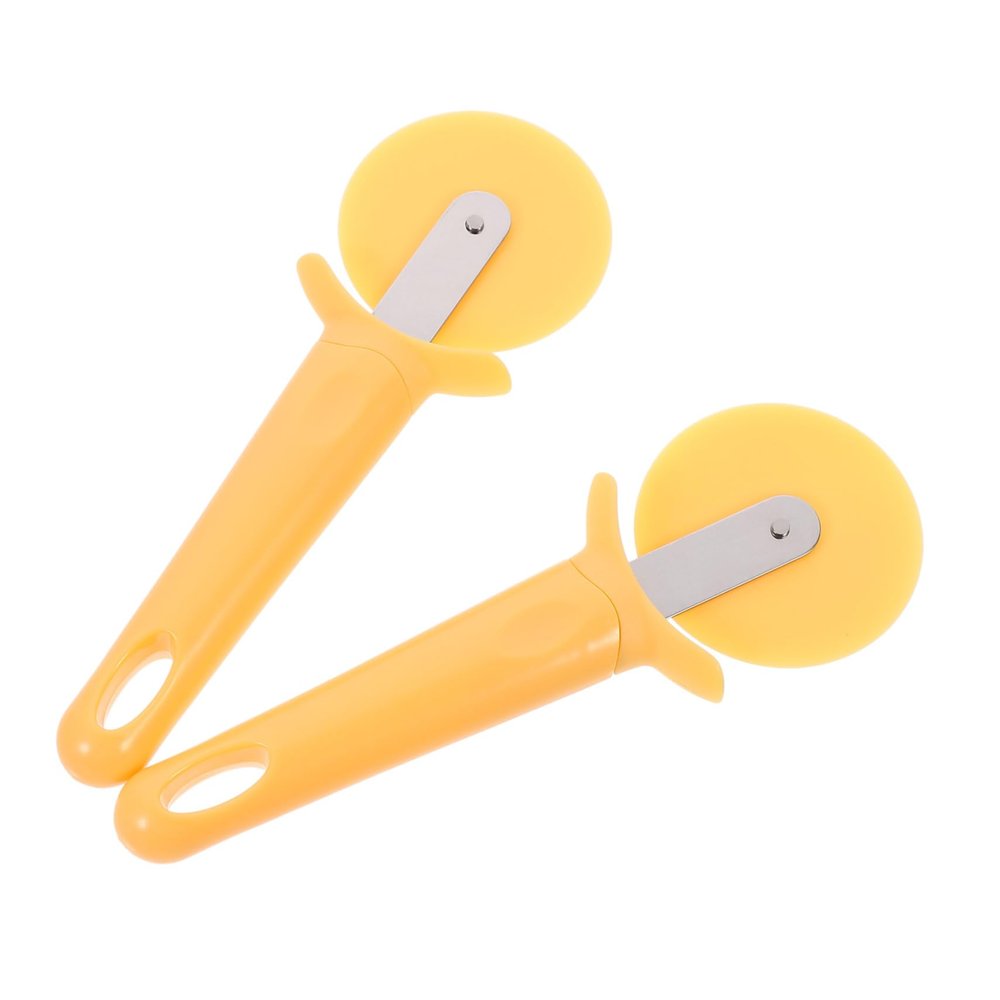 BESTOYARD 2pcs Pizza Pie Separator Pastry Roller Rotating Pizza Wheel Hand Pizza Wheel Dough Docker Dough Hole Maker Bread Roller Bread Tools Pizza Pizzazz Cutter Household Abs